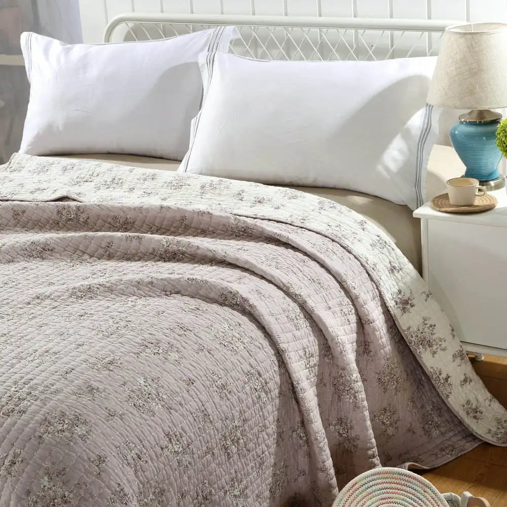 EW-Conjunto de edredón y funda protectora para cama, cobertor floral y Rosa personalizado, 100% algodón