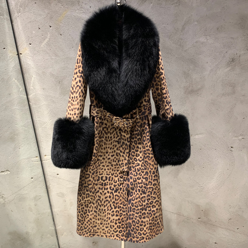 Cow Leopard Pattern+Black Fox
