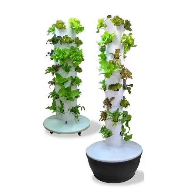 水耕タワーガーデン垂直成長システム植栽野菜とハーブ