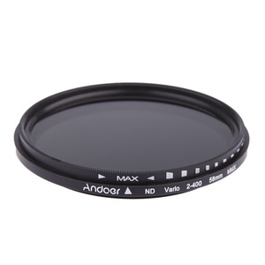 Andoer <strong>58mm</strong> ND Fader Neutral Density Adjustable ND2 to ND400 Variable <strong>Filter</strong> for Canon Nikon DSLR Camera - Product Image 2