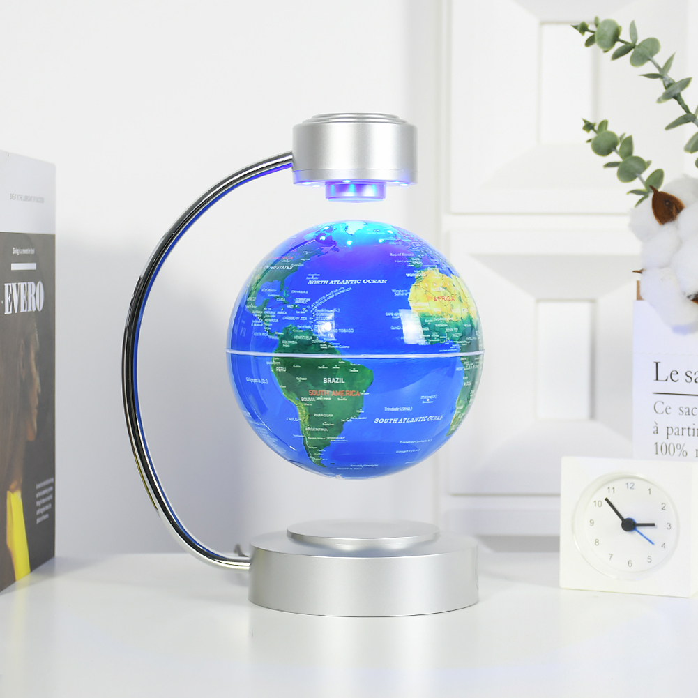 Globe d'éclairage blanc bleu foncé