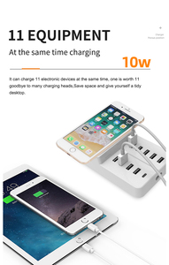 Base de carga USB Estación de carga rápida Pd de 10 puertos Función magnética Salida de 80W para múltiples dispositivos para Apple Multi Device Char - Product Image 3