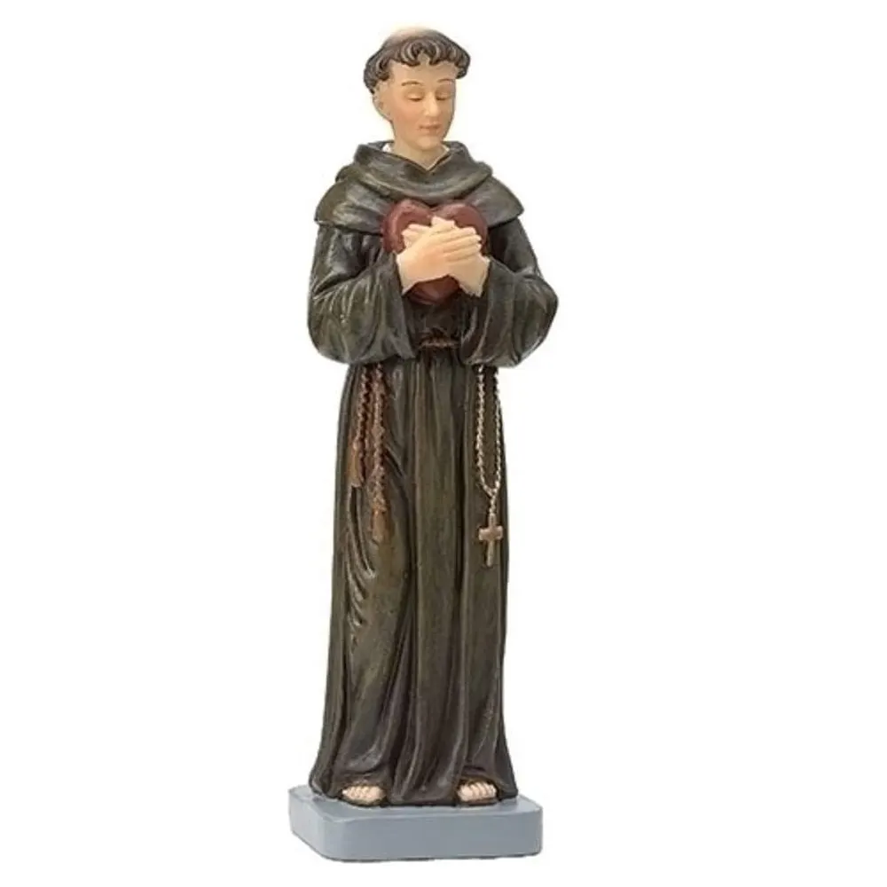 Resina religiosa miniatura muñeca mini figura Católica Santa estatuilla decoración estatua religiosa Antonio Sant Antonio