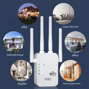 เราเตอร์ขยายช่วงสัญญาณ Wi-Fi ไร้สาย1200Mbps เครื่องขยายสัญญาณ WIFI 4G 5G เราเตอร์ขยายเครือข่ายแบบดูอัลแบนด์พร้อมเสาอากาศ4 & 6