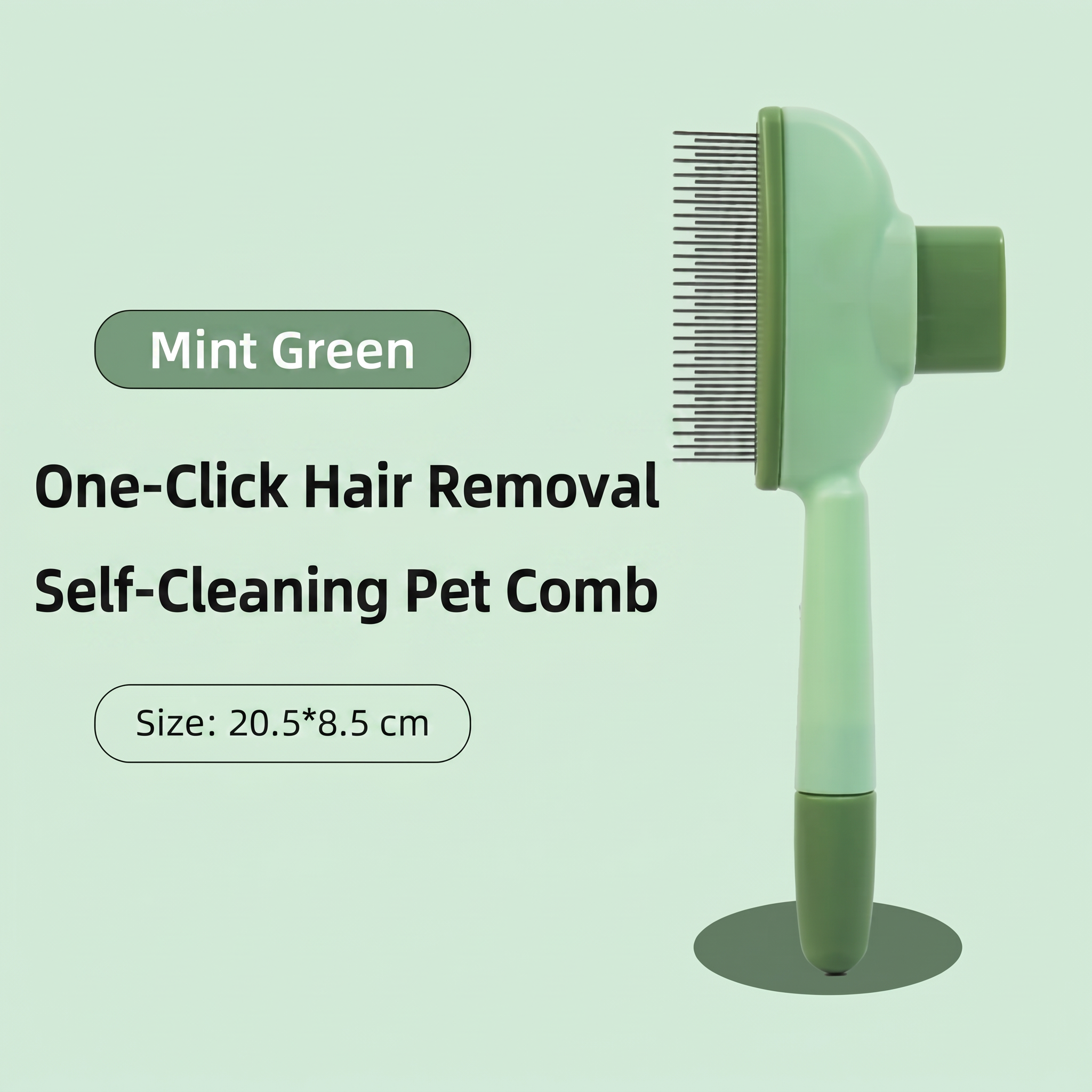 Pettine a denti lunghi e corti - verde