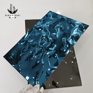 SS 304 316 specchio argento oro grande modello di acqua ondulazione lamiera di acciaio inossidabile per camera da letto pranzo soffitto decorazione di rivestimento della parete - Product Image 5