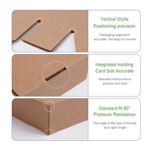 Tùy chỉnh tùy chỉnh logo in tông gấp Kraft <span class=keywords><strong>Mail</strong></span> Bưu phẩm giao hàng vận chuyển máy bay gói bao bì hộp giấy - Product Image 3