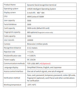 Waterproof Biometric Face Recognition Fingerprint Time Clock Attendance Access Control Machine