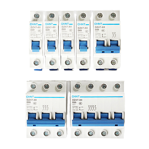 CHINTプロフェッショナル電気ミニチュア回路ブレーカMcbタイプ切り替えスイッチブレーカCタイプ1P 2P 3P 4P DZ47-60 - Product Image 1