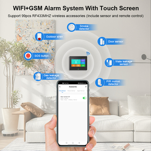 Glomarket Tuya App Wifi Gsm Internet inteligente de las cosas Sistema de alarma antiintrusión para el hogar 2G 4G Sistema de seguridad inteligente inalámbrico