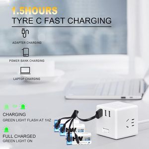 4 पीसी पैक USB-C फास्ट चार्ज रिचार्जेबल एचडब्ल्यू क्र123a 3v लिथियम बैटरी 16340 2800mwh कारखाने मूल्य अनुकूलित - Product Image 5