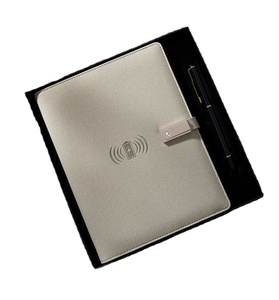 Power Bank Notebook A5 Notebook de carga inalámbrica set de regalo de negocios personalizado con disco U notebook con logotipo personalizado - Product Image 2