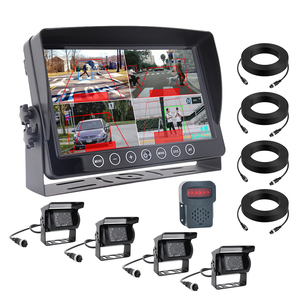 PWAS 7 pulgadas 4ch AI audible Car Monitor para Auto 4 Split Car Screen Dashboard Monitor Recorder AHD LCD Display para Truck Bus RV - Product Image 1