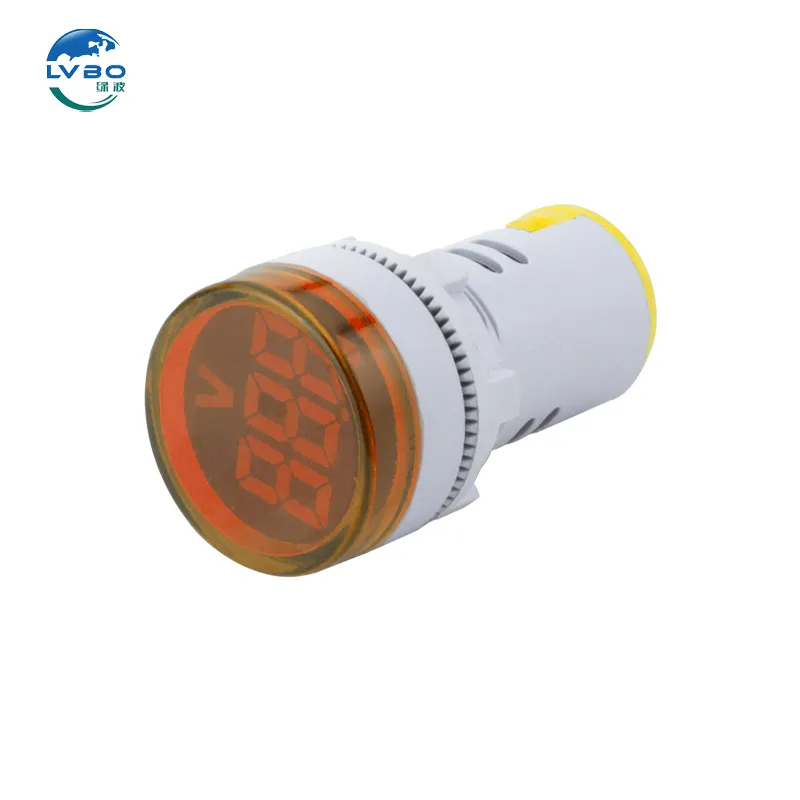LVBO hochwertiges AD16 22 DV 22 mm Rundkopf-LED-Display 50-500 V Ammeter digitaler Stromanzeiger Ampere-Zähler