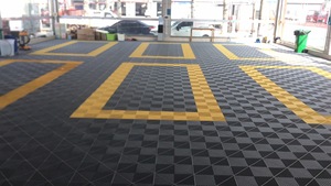 Ineinander greifender garagen-vinylboden werkstatt-bodenfliesen umweltfreundlicher PP-garagen-kunststoffboden - Product Image 6