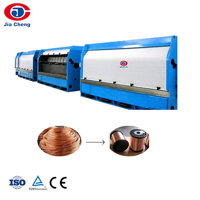 JIACHENG Electric 2 Wires Aluminium or Copper Wire And Cable Rod Breakdown Drawing Manufacturing Machine