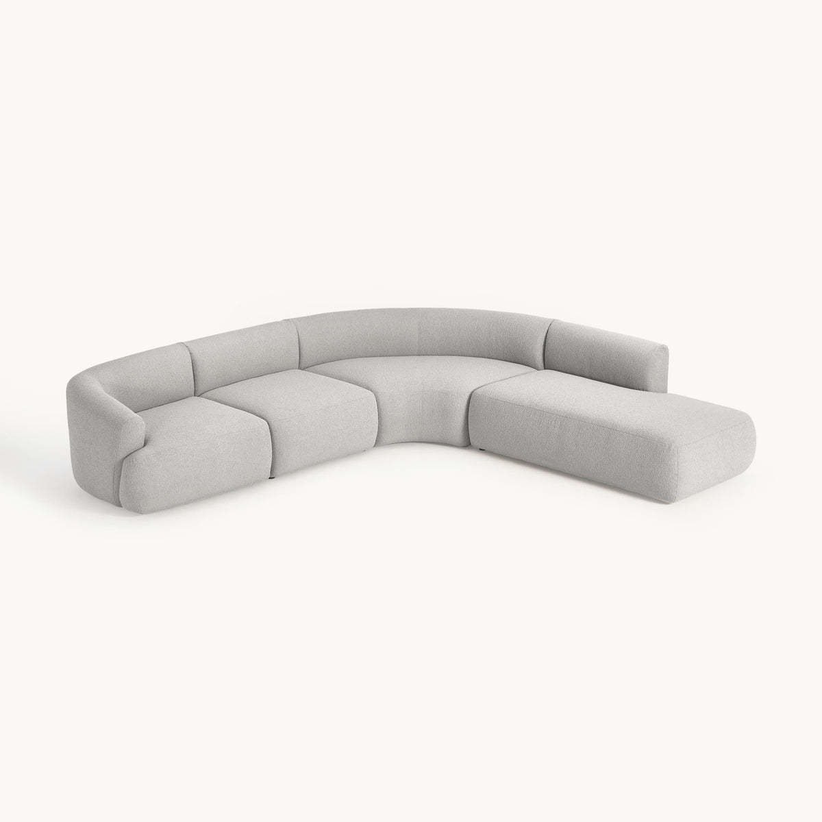 light grey circle woolen fabric
