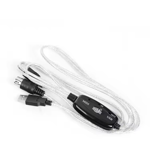 USB A tipi C DIN 5 Pin midi-in midi-out portu müzik düzenleme kablosu ile sinyal ışığı - Product Image 5
