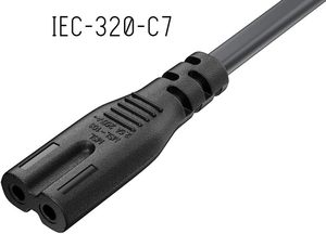 6ft <strong>18</strong> <strong>AWG</strong> England/UK Notebook Power <strong>Cord</strong>, Non-Polarized, with Fuse, IEC-320-C7 to UK Plug BS1363-1/A - Product Image 3