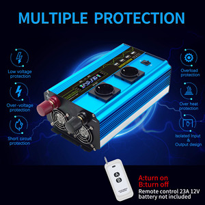 Alta eficiencia DC 24V a AC 230V 1600W fuera de la red Pantalla LCD Control remoto Logo Inversor de onda sinusoidal pura para sistema de energía - Product Image 4