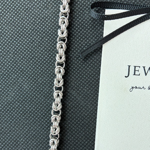 6MMユニセックスインペリアルチェーン925スターリングシルバー金メッキかわいいスタイルと数字の形/パターンジュエリー - Product Image 1