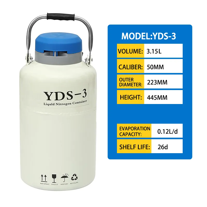 YDS flüssiggasbehälter 2/3/6/10/15/20/30/35 flüssiggasbehälter aus aluminium Ln2 Dewar-Flasche