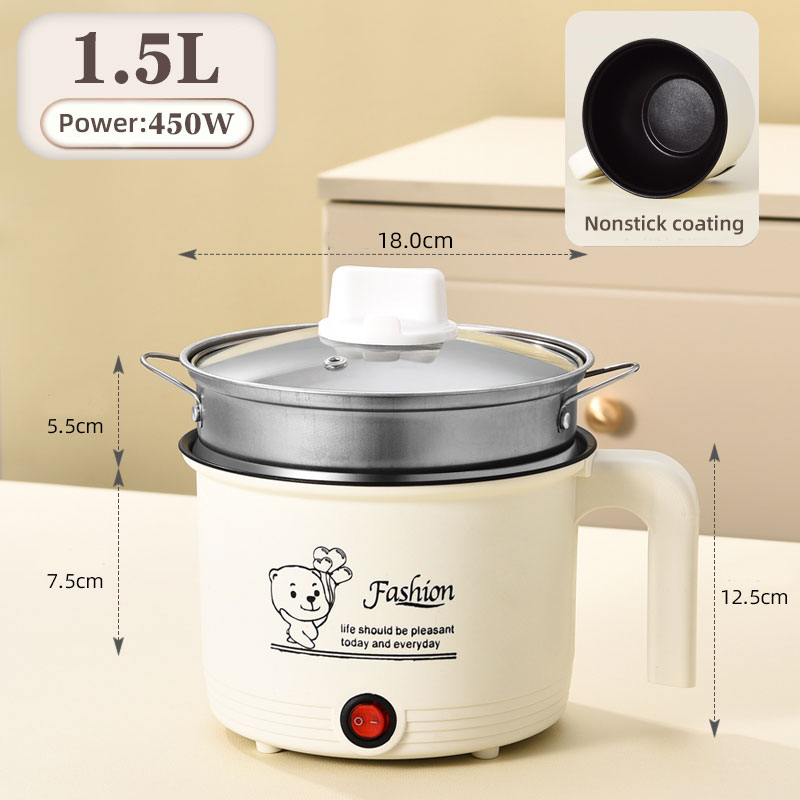 B/pot beige avec cuiseur vapeur ss