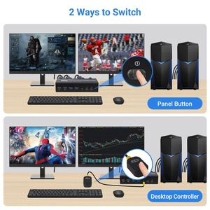 SY 2 In 2 Out 7680*4320/60Hz Puerto de pantalla Interruptor HDMI de doble pantalla Múltiples entradas y salidas Interruptor HDMI 8K