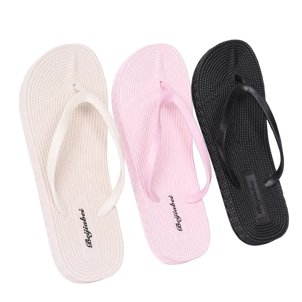 Tessitura di paglia all'ingrosso Eco Friendly comode donne sandali da spiaggia in PVC infradito personalizzate pantofole infradito pantofole da donna