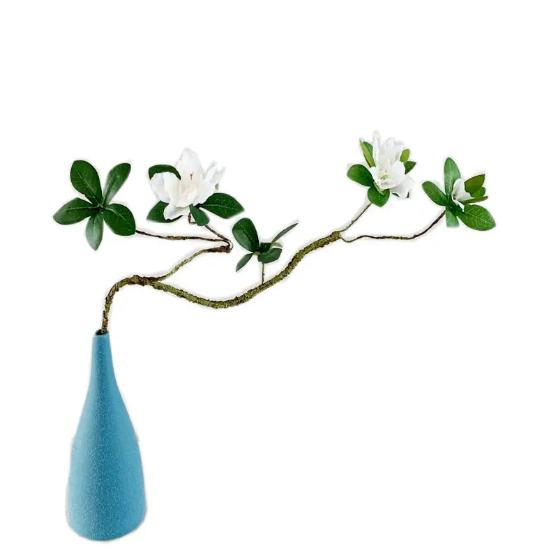 Artificial azaleas flower branch for home garden office hotel decoration