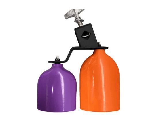 Naranja grande + púrpura pequeña