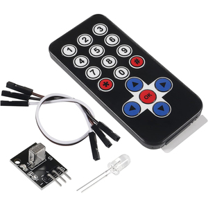 Kit telecomando wireless a infrarossi HX1838 con telecomando e modulo ricevitore - Product Image 1