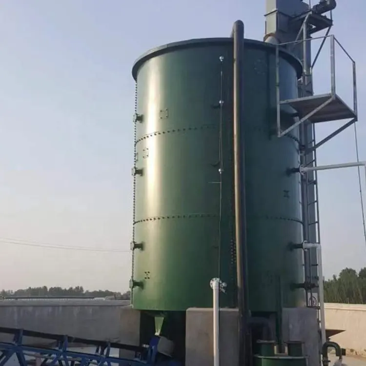 Proceso de tratamiento de agua UASB reactor anaeróbico utilizado en la planta de tratamiento de aguas residuales