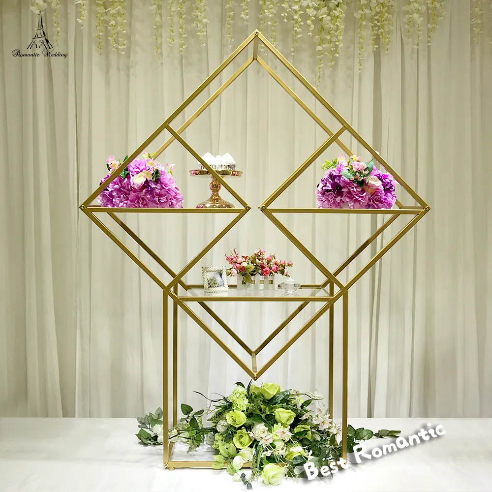 Suporte de fundos quadrado para decoração de casamento, armação quadrada grande para fundos