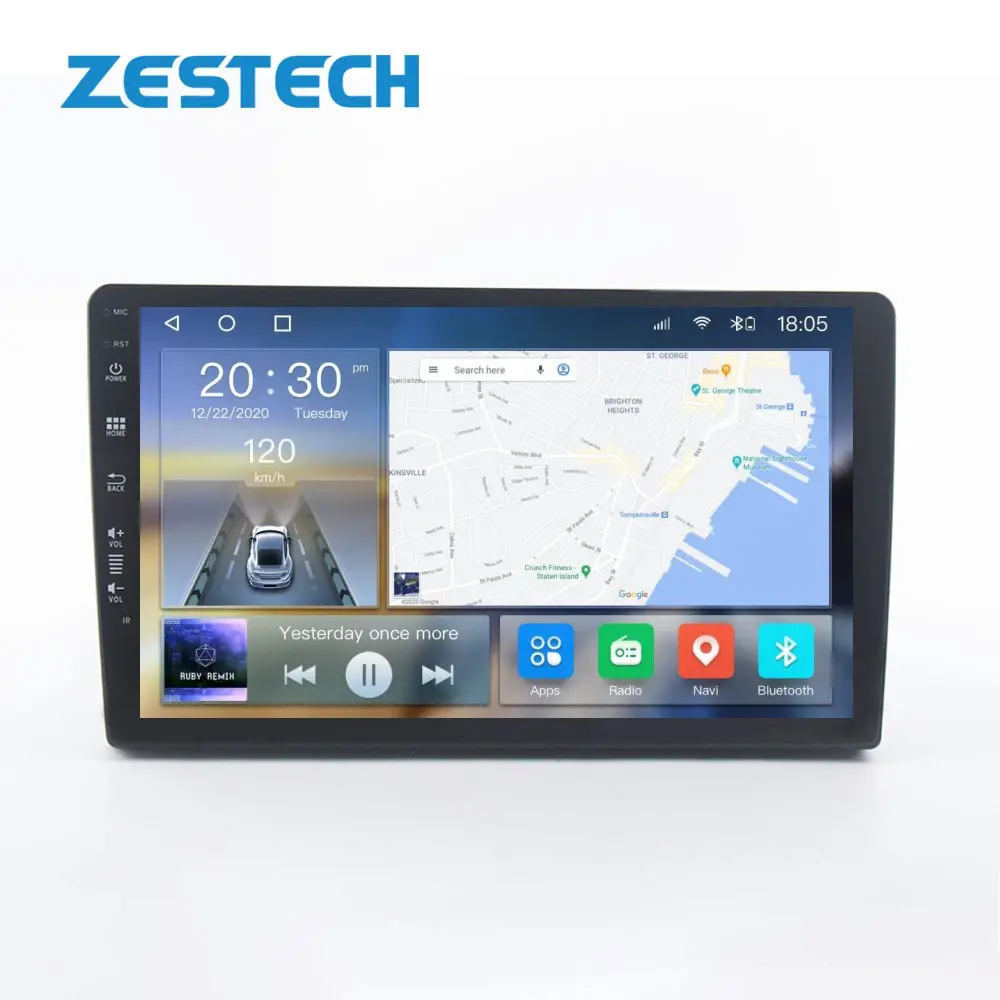 ZESTECH DV Mobil Universal radio otomatis, layar sentuh Android 12 9 inci 10 inci 12.3 inci Stereo Video GPS WiFi