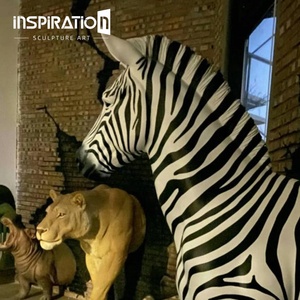 Vườn sợi thủy tinh động vật Nhà cung cấp tùy chỉnh kích thước cuộc sống sợi thủy tinh pinto ngựa tượng - Product Image 2