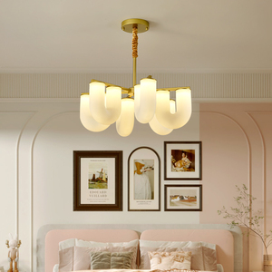 Nordic Modern Plastic <strong>U</strong> Shape Design Chandelier Hotel Creative Lights Gold bar Dining Table Pendant <strong>Lamp</strong> - Product Image 2