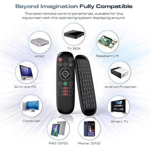 Air Mouse 7 colores Teclado retroiluminado Voz Inalámbrico Mini 2,4G Air Mouse Control remoto para Android TV Box, PC, para Windows - Product Image 4