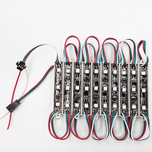 Черный 7515 светодиодный dmx-модуль 16703 ic 3 провода 1 Вт 5050 3 чипа 12 В rgb светодиодный модуль полноцветный