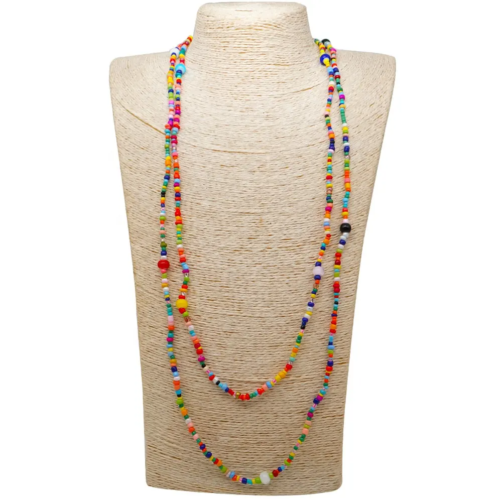 Ожерелье из африканских бусин красочные бусины и Жемчужное длинное ожерелье ручной работы ювелирные изделия 2021