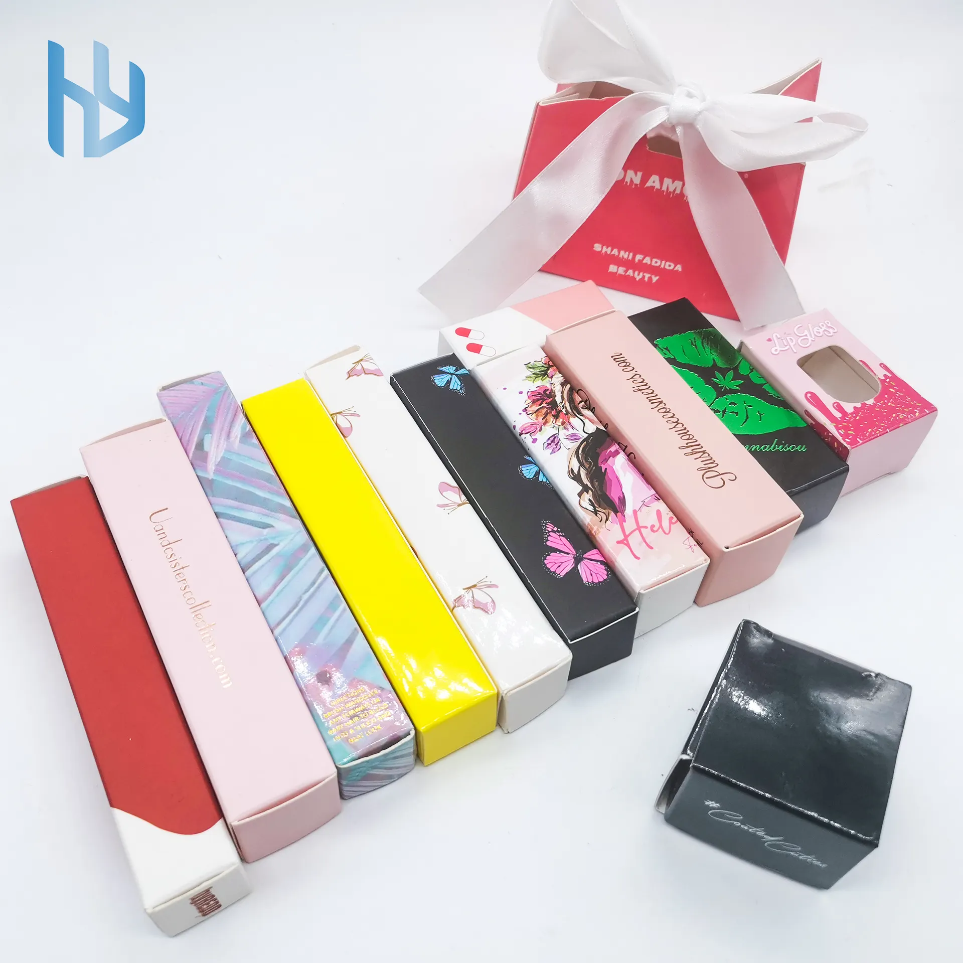 Caja de cosméticos de papel para esmalte de uñas, caja de cosméticos de papel vacío para esmalte de uñas