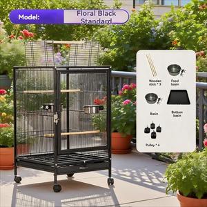 Yaşam tasarrufu büyük papağan kafes kaçış geçirmez tasarım 5 ikinci temiz tepsi mutlu kuşlar amerika birleşik devletleri'nde % üreme kafesi Viral garanti - Product Image 3