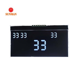 schwarz-weiß-va-monitor mit kundendefinierten 5 6 pin seriellen hintergrundbeleuchtung 7-segment-zog-lcd für temperaturanzeige - Product Image 5