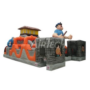 Huge Warden Inflatable Fun City Prison <strong>Theme</strong> Big Jumping <strong>Castle</strong> Bounce House Indoor Play for Kids Outdoor Play