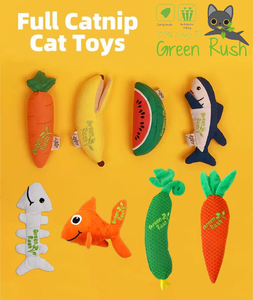 Juguete interactivo para gatos AFP RTS, juguete de peluche para gatos, hierba gatera, juguetes para masticar peces de peluche, juguete para masticar hierba gatera para gatos, juego y Limpieza de dientes - Product Image 2
