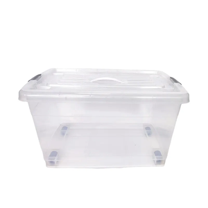 高品质可堆叠库存透明容器储物盒，带耐用盖子 - Product Image 1
