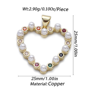 Trẻ Em Của Ins Phong Cách Tình Yêu Bông Tai Vòng Đeo Tay Tự Làm Phụ Kiện Trang Trí Đồ Trang Sức Vòng Cổ Tinh Tế Mạ Vàng Zircon Mặt Dây Chuyền - Product Image 3