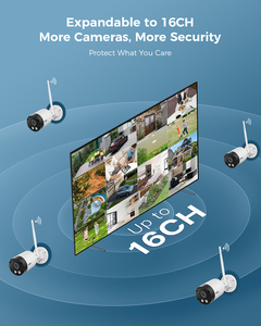 Sistema de videovigilancia CCTV de alta resolución 4K de 16 canales, Kit de 4 cámaras de 8MP, seguridad inalámbrica WiFi de 2,4G, nube WiFi de 2,4G - Product Image 6