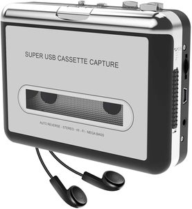 复古卡带播放器甲板音频随身听将您的旧磁带转换为MP3，WAV，带扬声器的WMA盒式磁带播放器 - Product Image 4