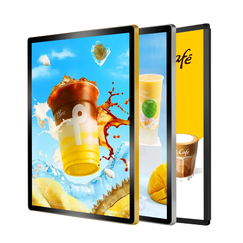 새로운 광고 라이트 박스 간판 도매 초박형 마그네틱 LED 식사 주문 표시 우유 차 가게 빛나는 광고판 A displ